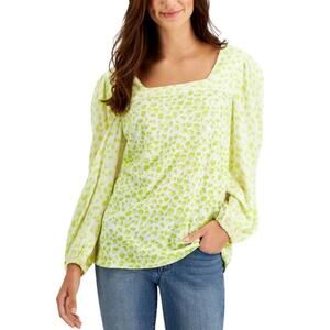 Style & Co women’s Lime and White leopard print shirt size XXL NWT